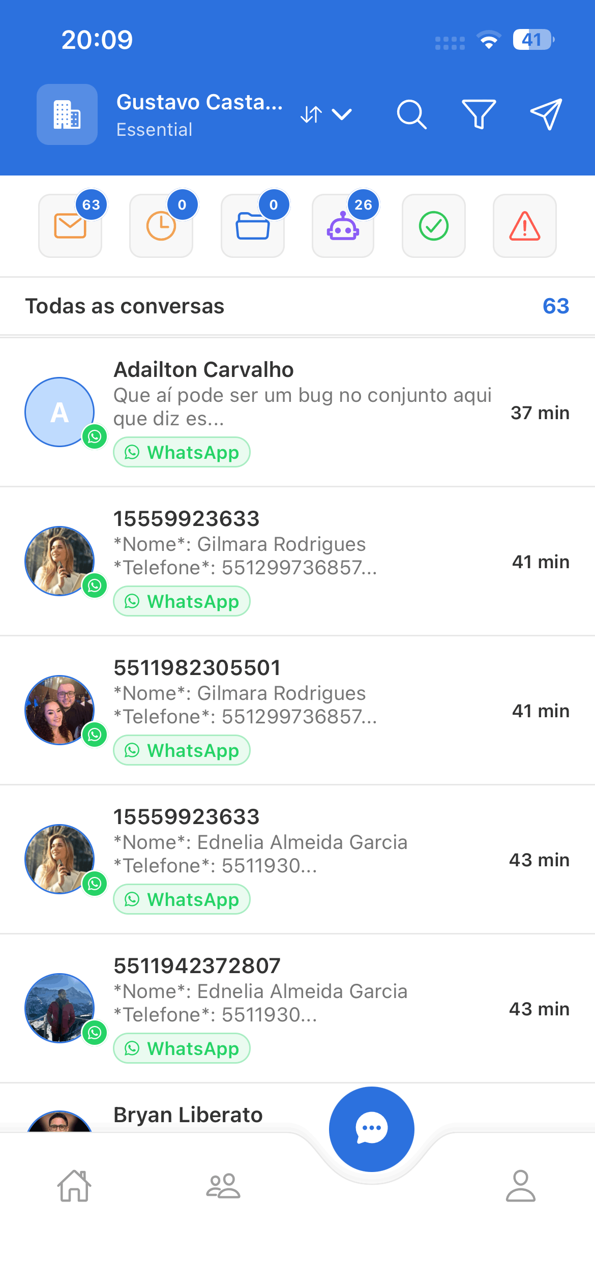 Inbox multicanal mobile