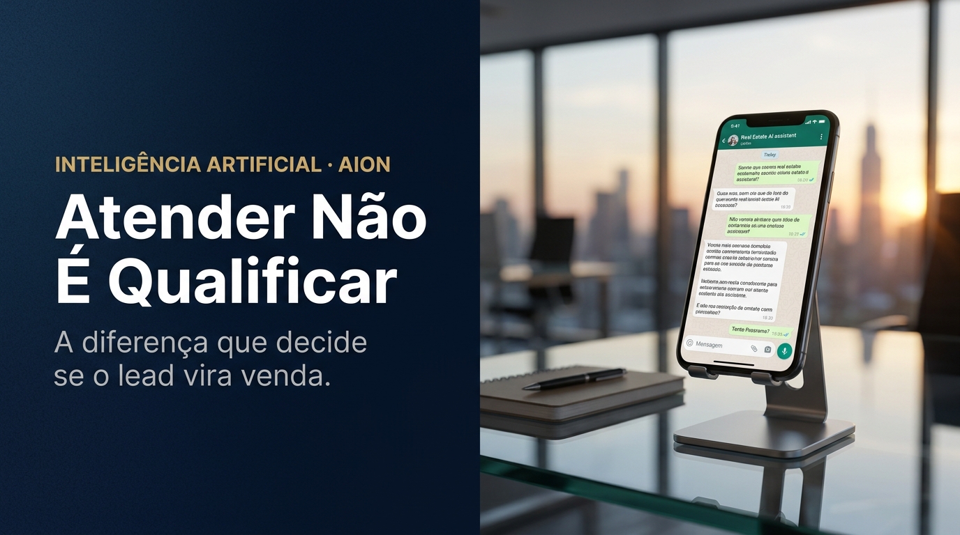 Capa do post: Chatbot atende. IA de pré-vendas qualifica.
